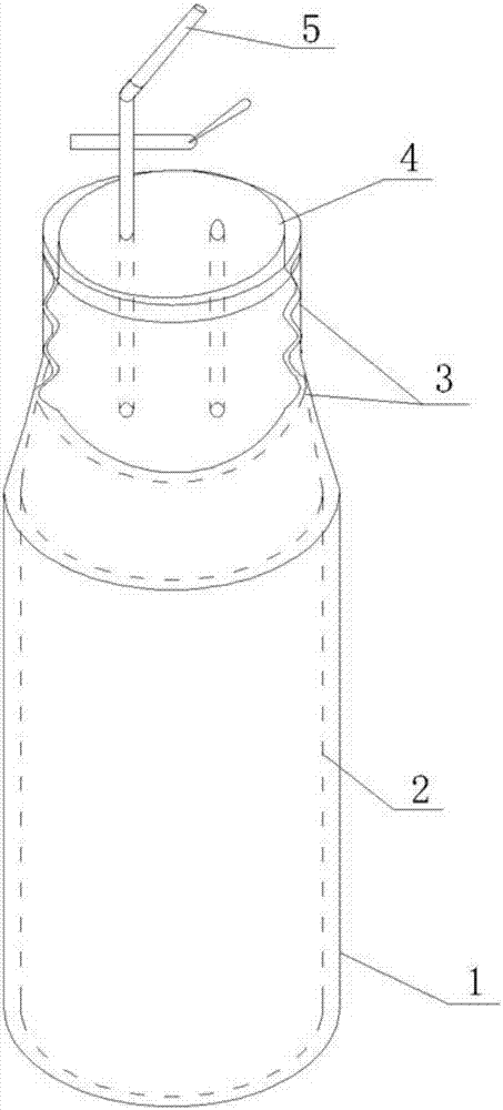 Water sampling suction bottle