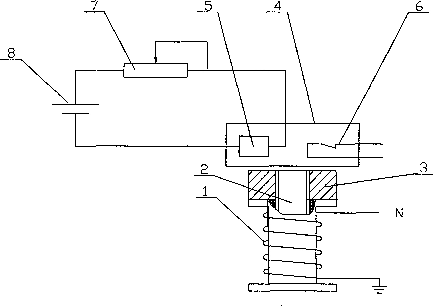 Magnetism-regulating type ultra-small current relay