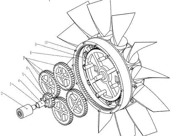 A variable attack angle turbofan engine blade adjustment mechanism