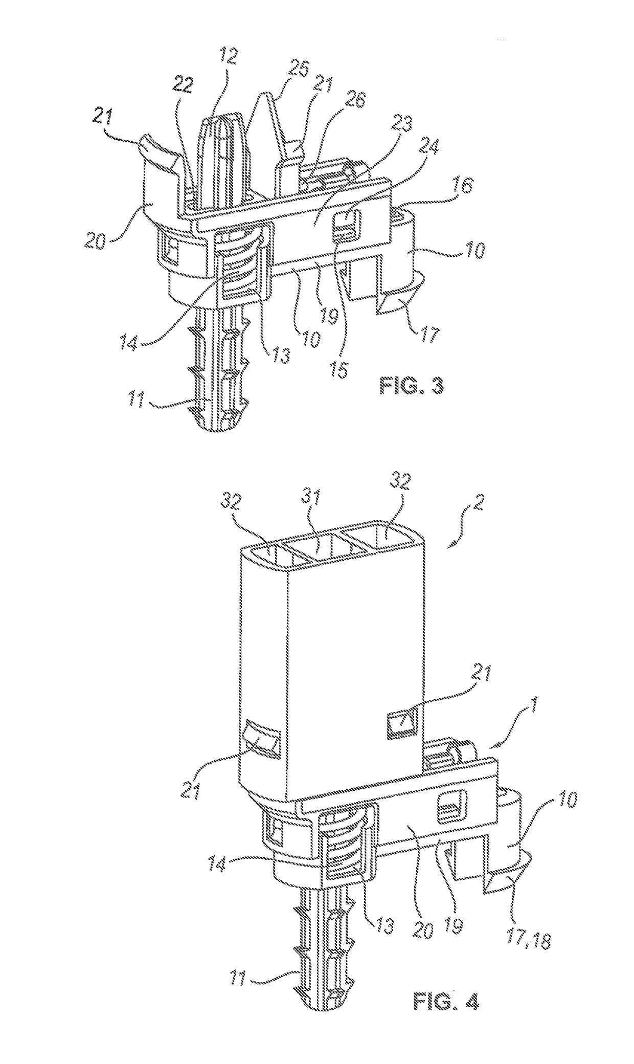 Connector component for securing an airbag module to a steering wheel, positioning sleeve for the connector component, set comprising such a connector component and a positioning sleeve, steering wheel, airbag module, steering wheel assembly, and method for producing same