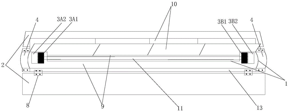 Wide-width low-water-head water flow power generation flexible system