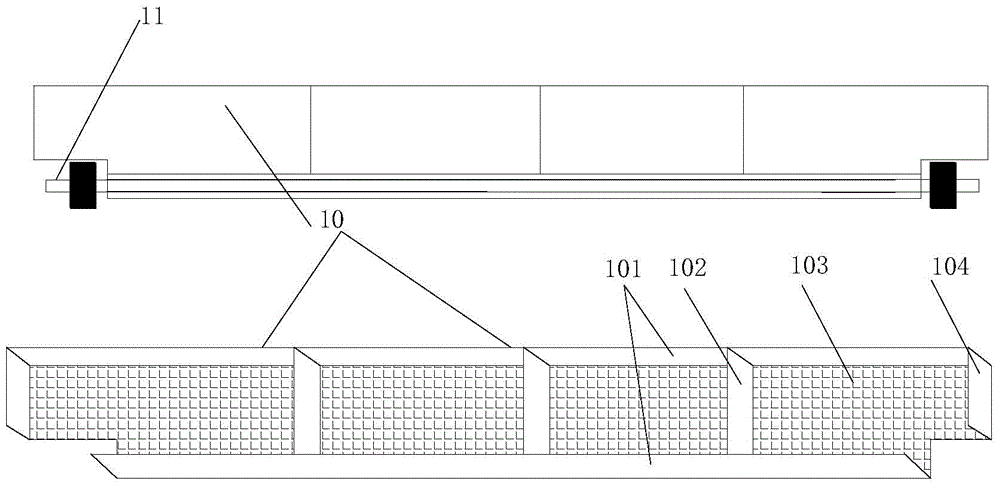 Wide-width low-water-head water flow power generation flexible system