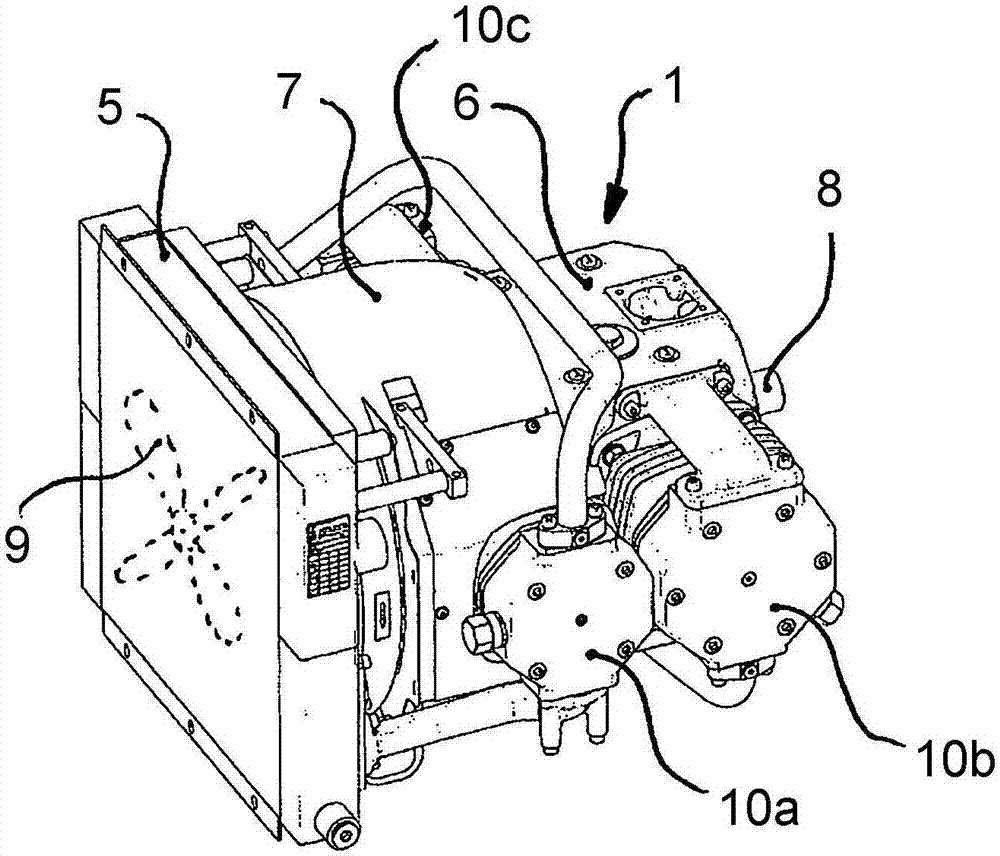 Multi-stage piston compressor having an outer cooling air conduction system