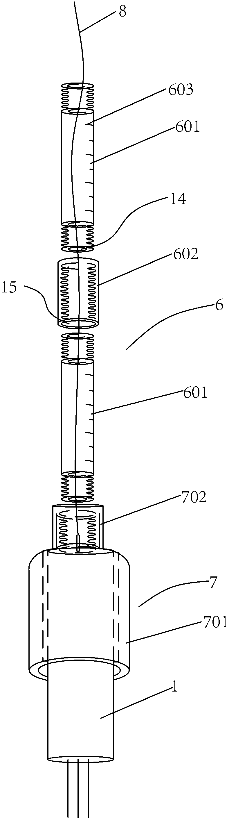 Hole-forming device and hole-forming method for water content sensor of gravel soil slope
