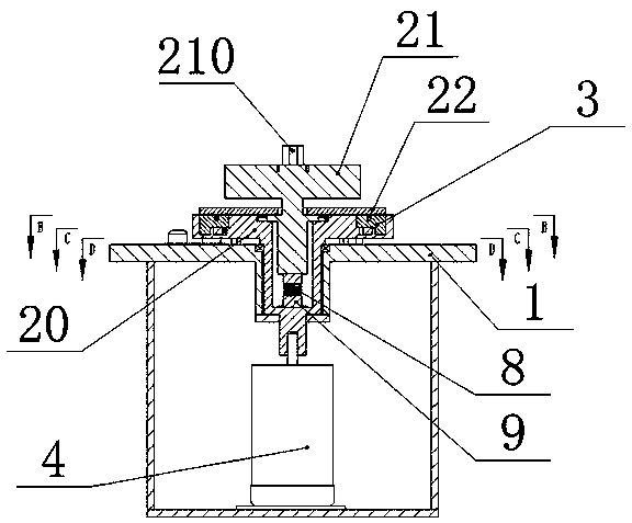 A static balance test device for rotating parts