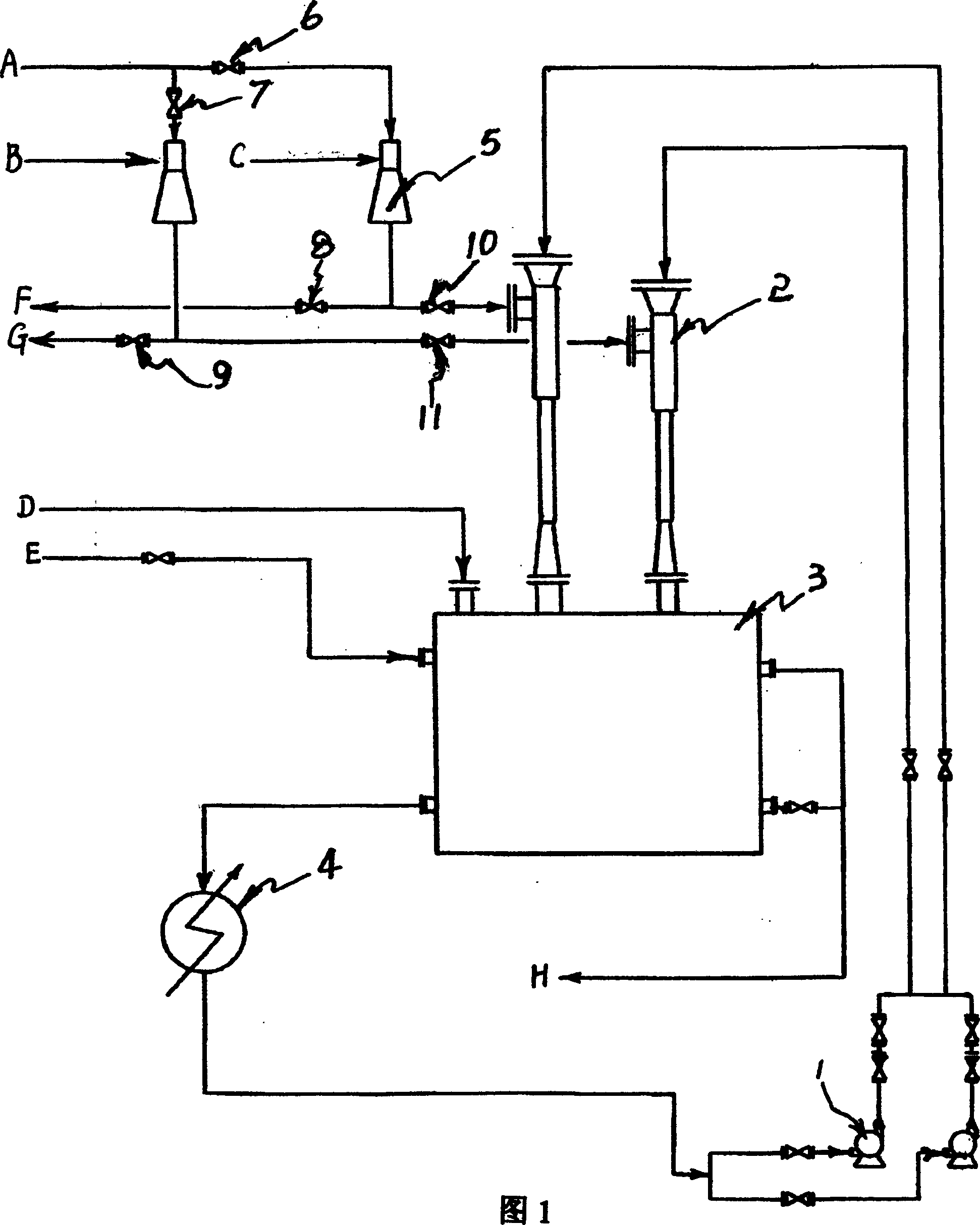 Vaporizing system vacuumizing method for urea production