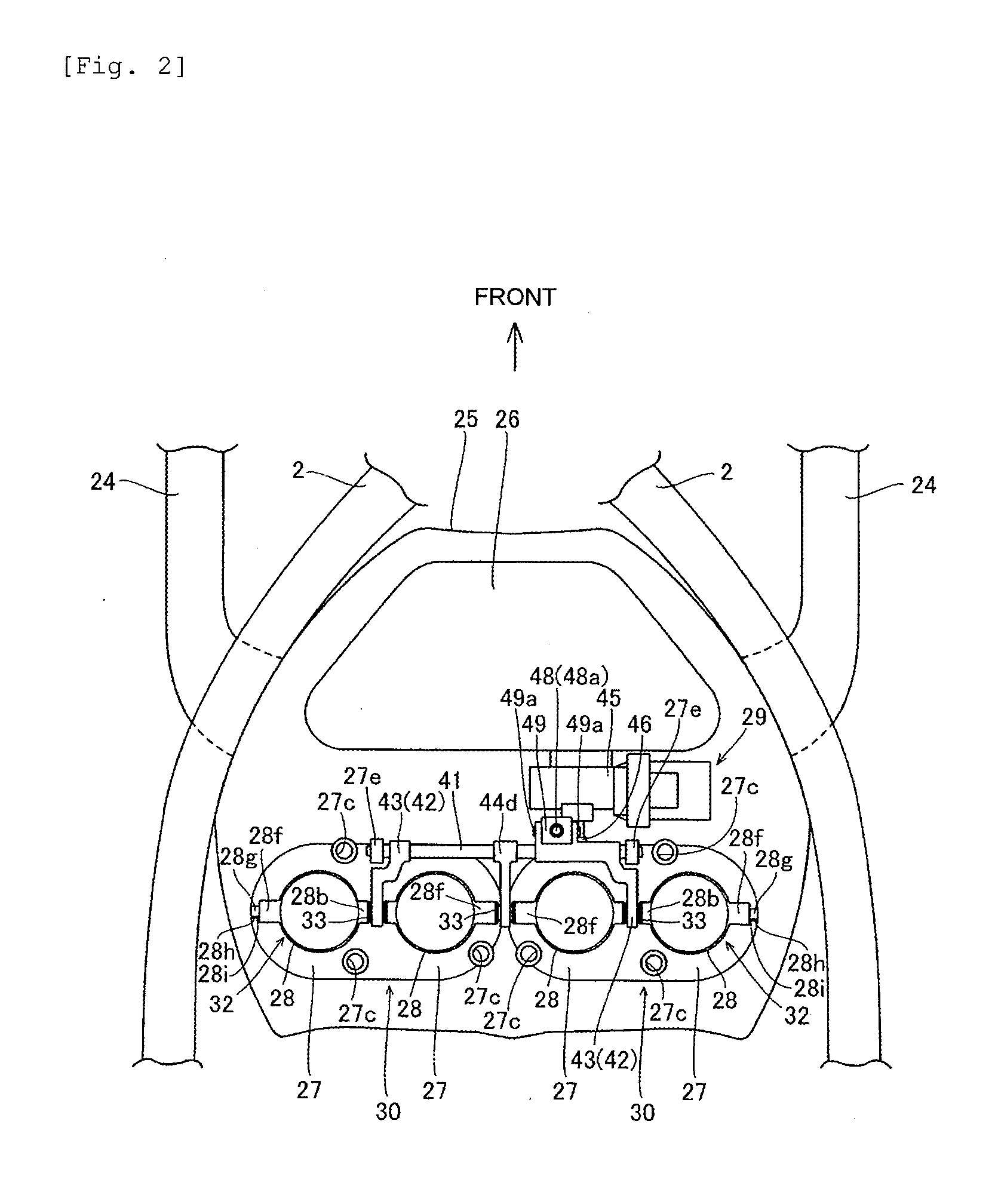 Engine air intake arrangement for a vehicle