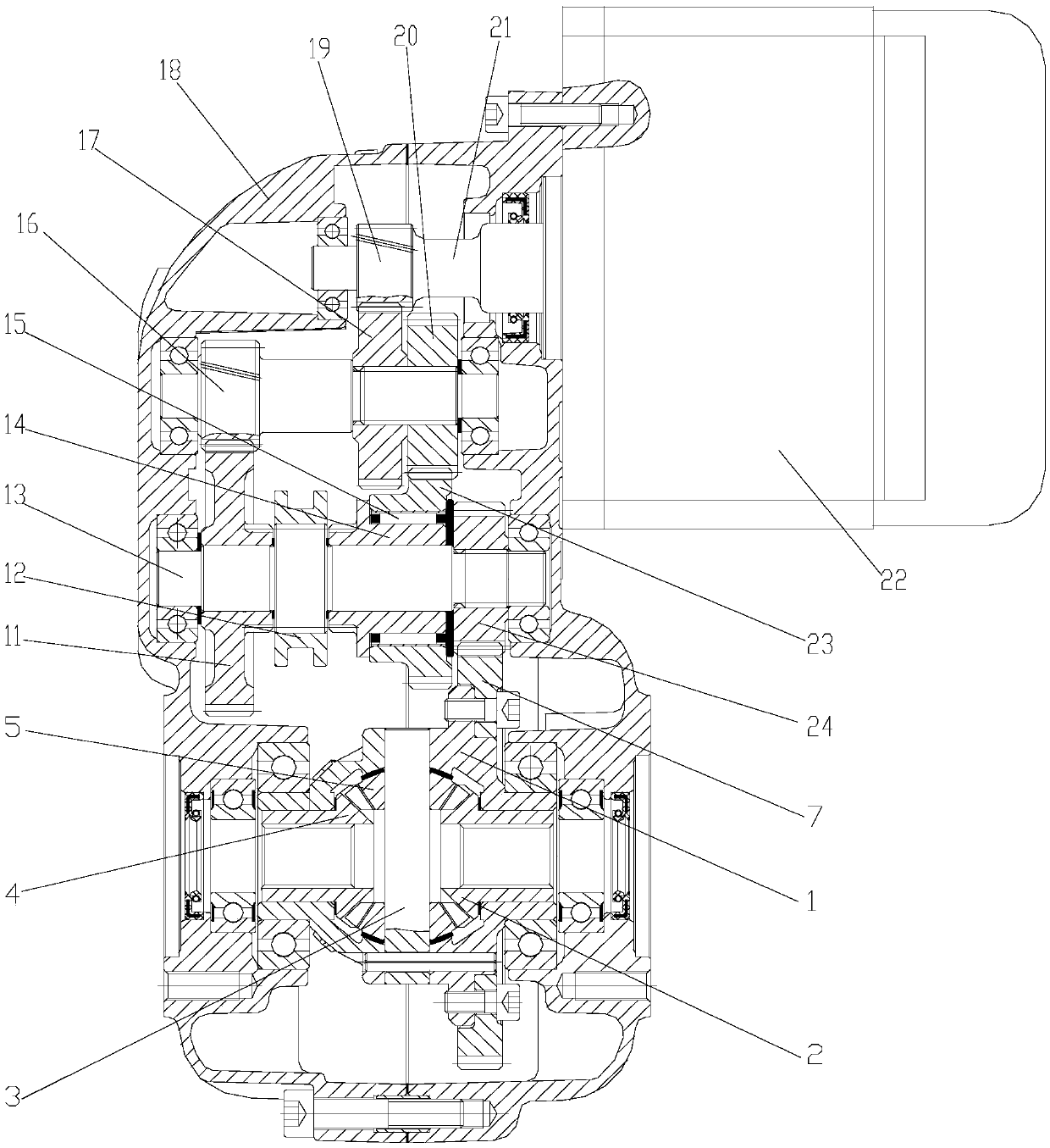 Electric tricycle transmission system