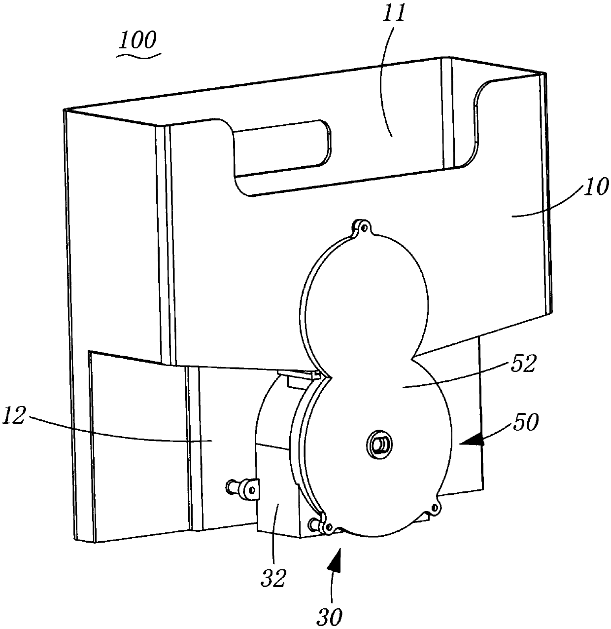 Ice crushing device and refrigerator