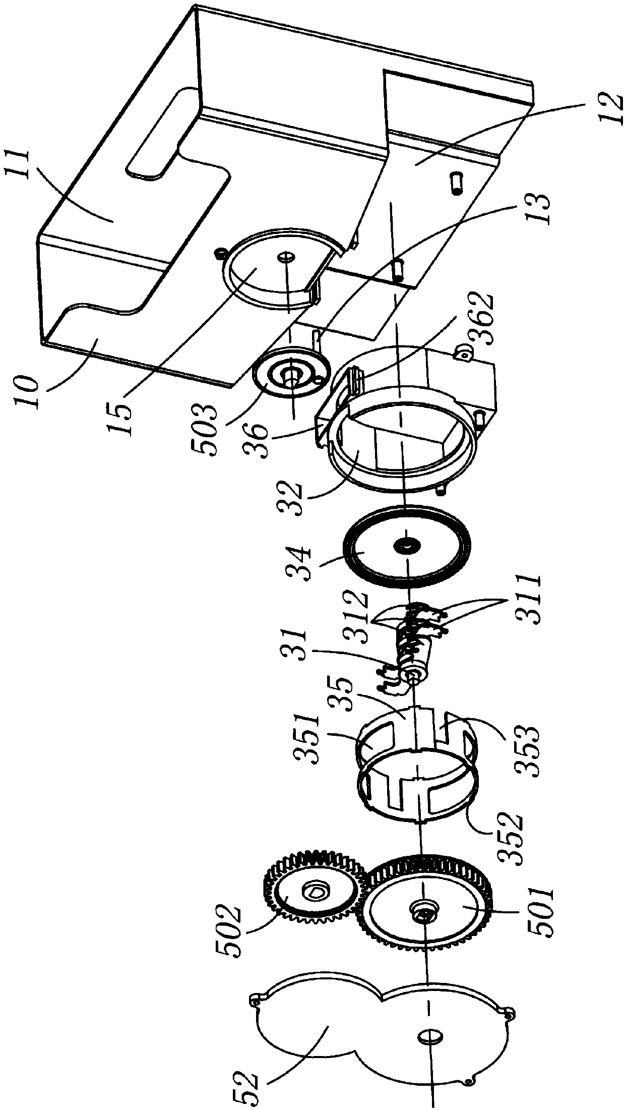 Ice crushing device and refrigerator