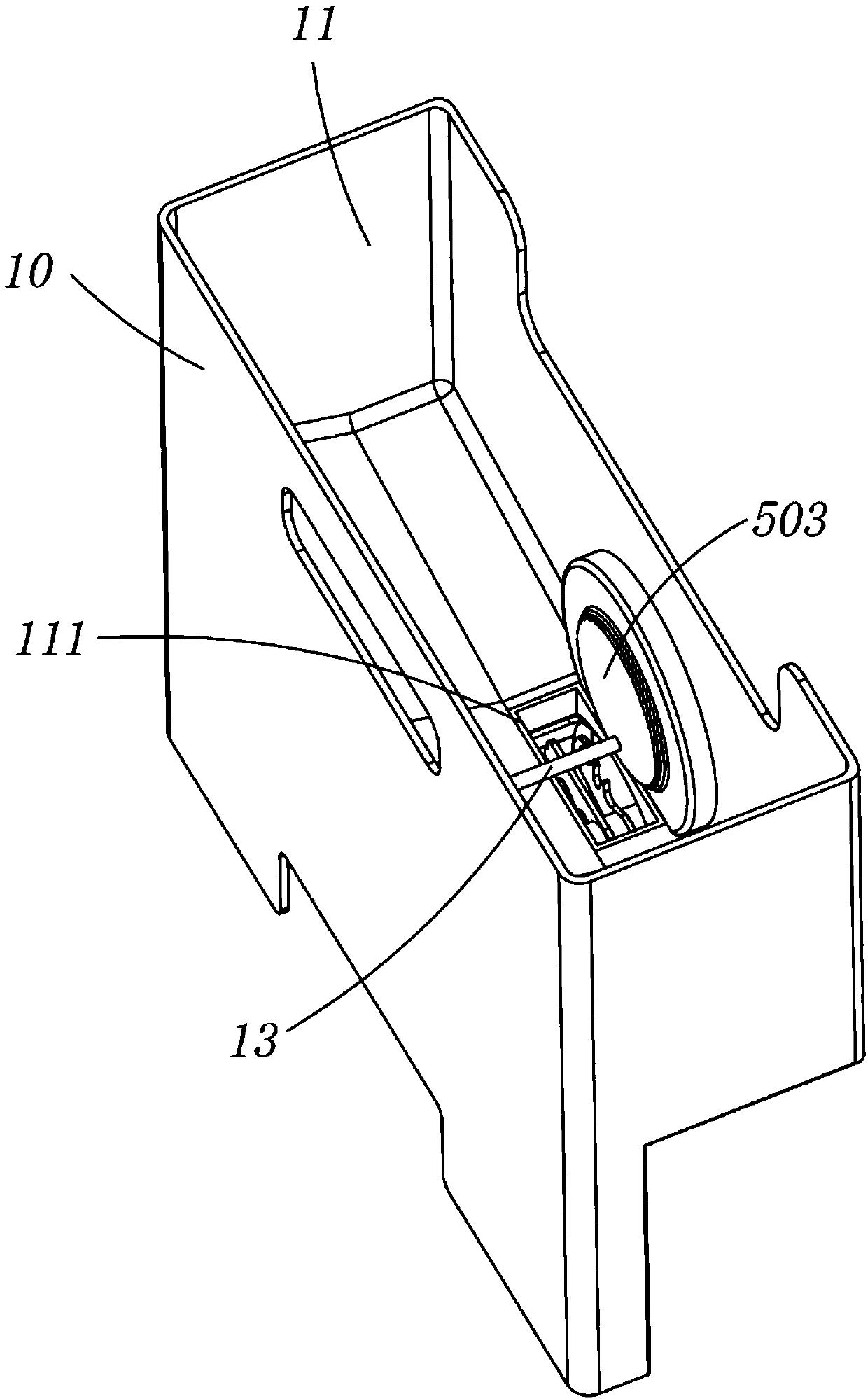 Ice crushing device and refrigerator