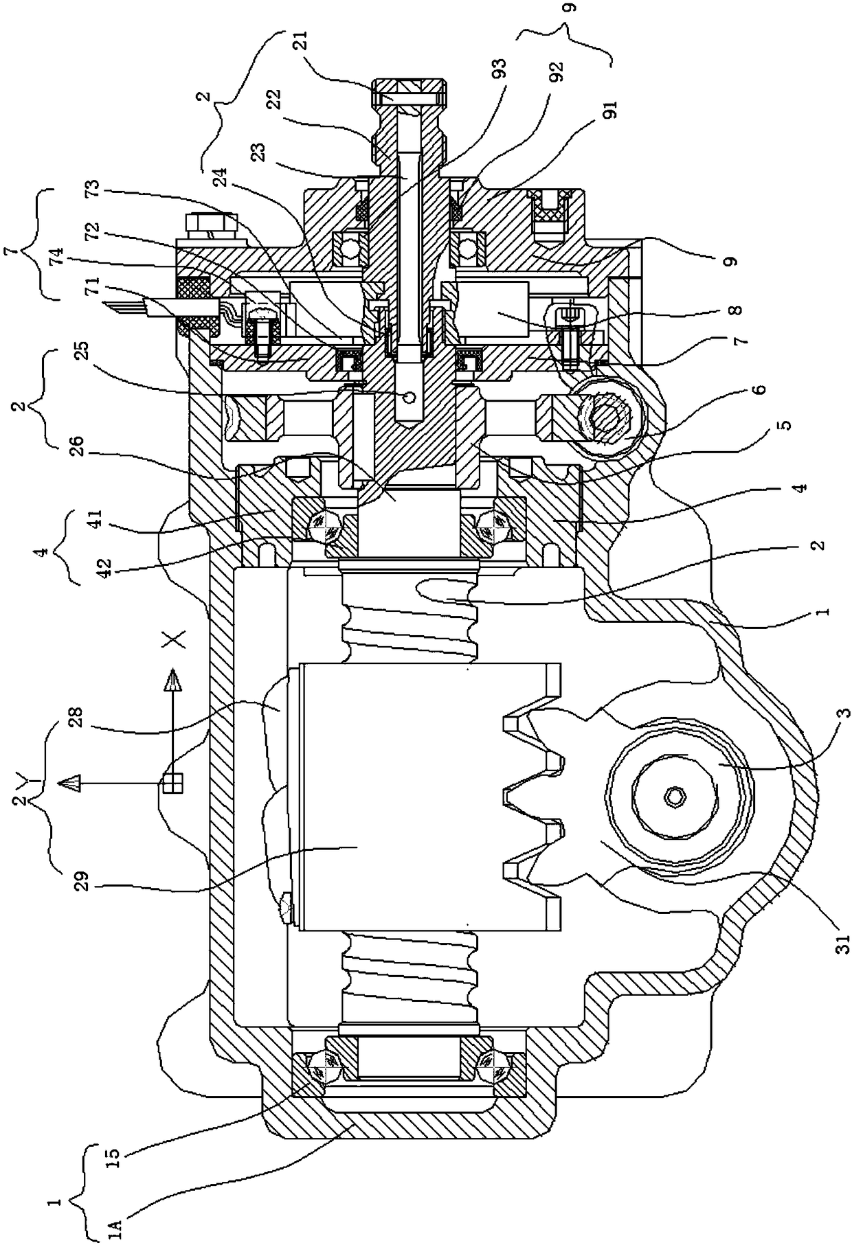 Steering gear input shaft locking device and steering gear thereof