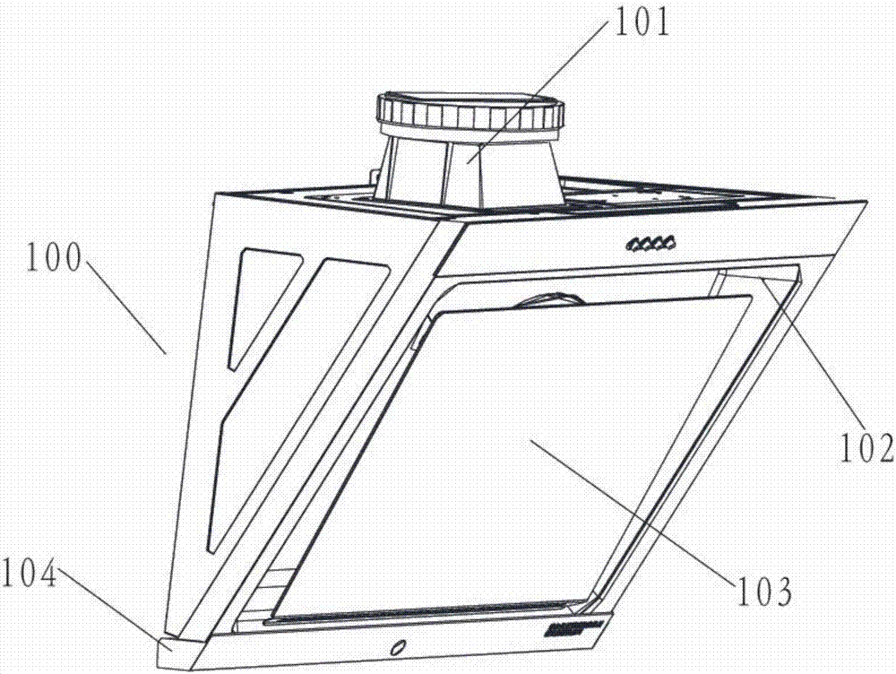 Extractor hood with double air inflow structures