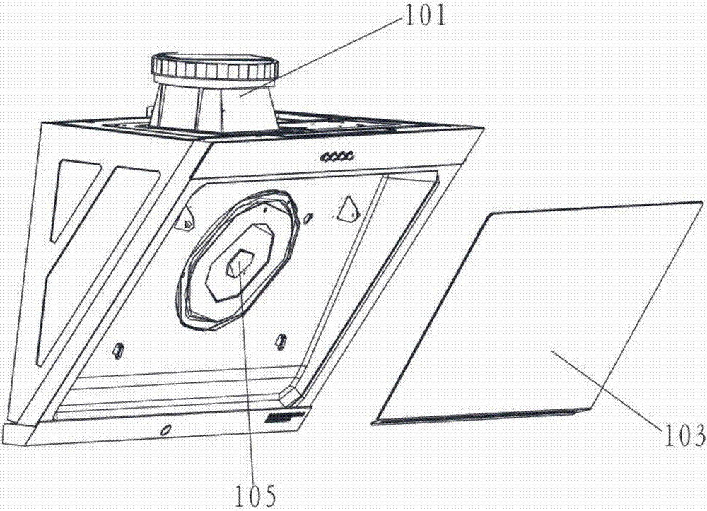 Extractor hood with double air inflow structures