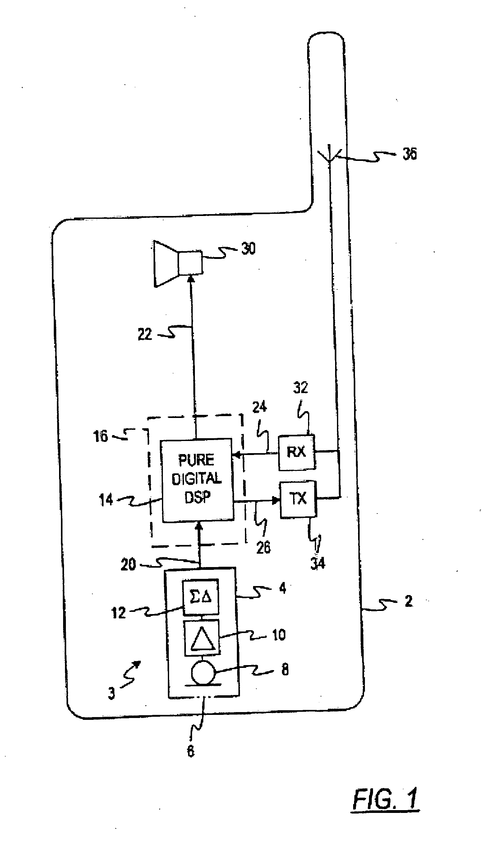 Microphone unit with internal A/D converter