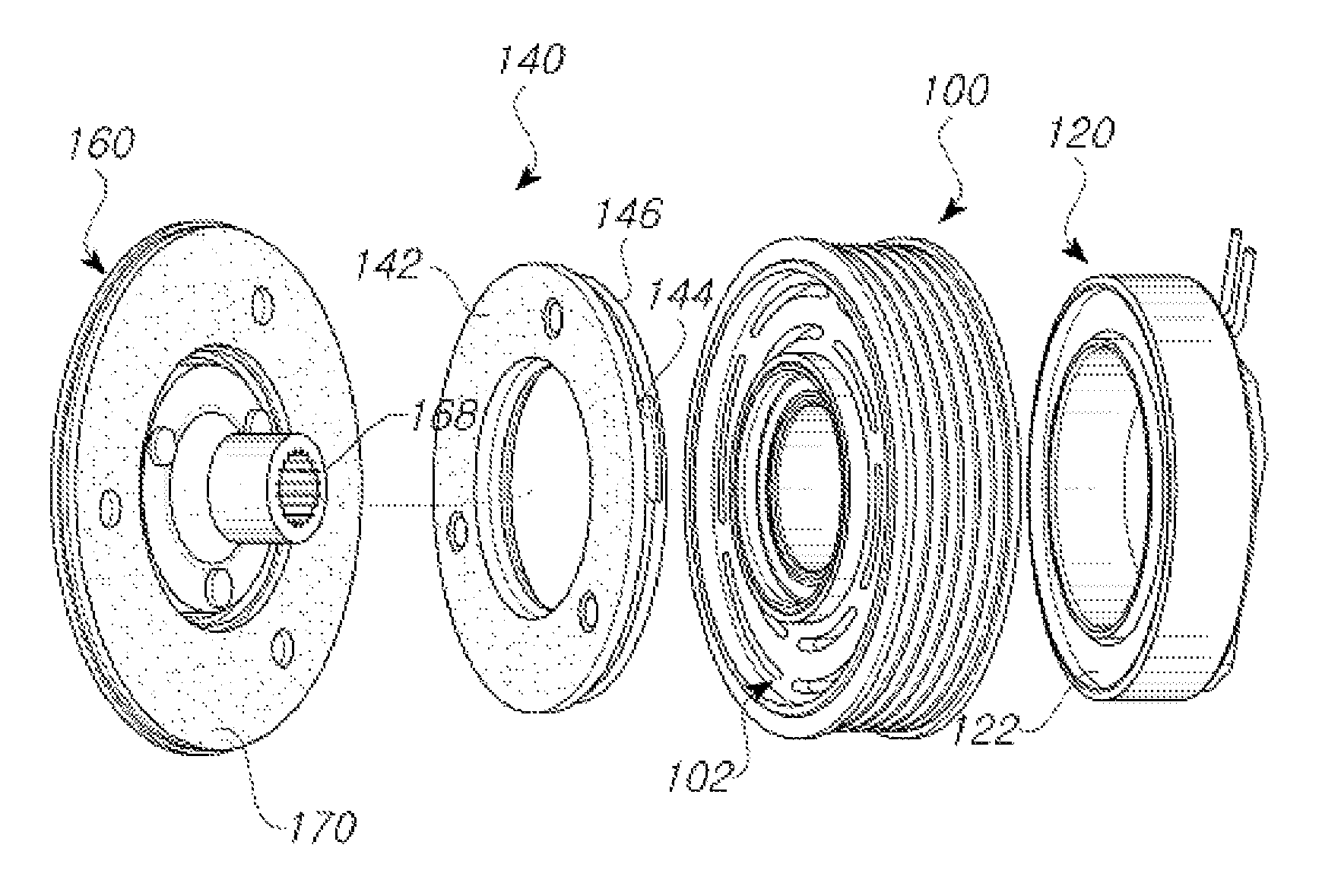 Power transmission device for a water pump