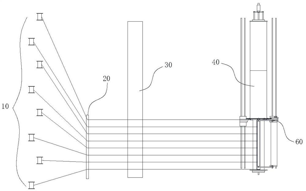 Warp winding method of silk textile machine