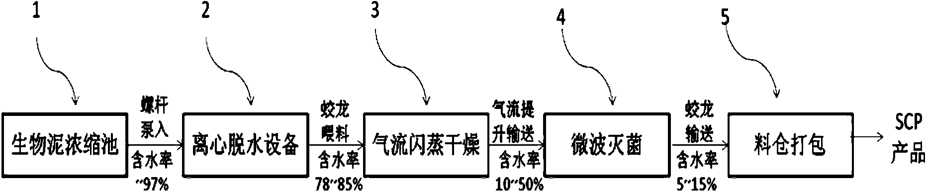 Method for preparing single-cell protein powder from biological slurry