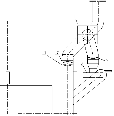 Device for reducing cold air doping rate of hot primary air