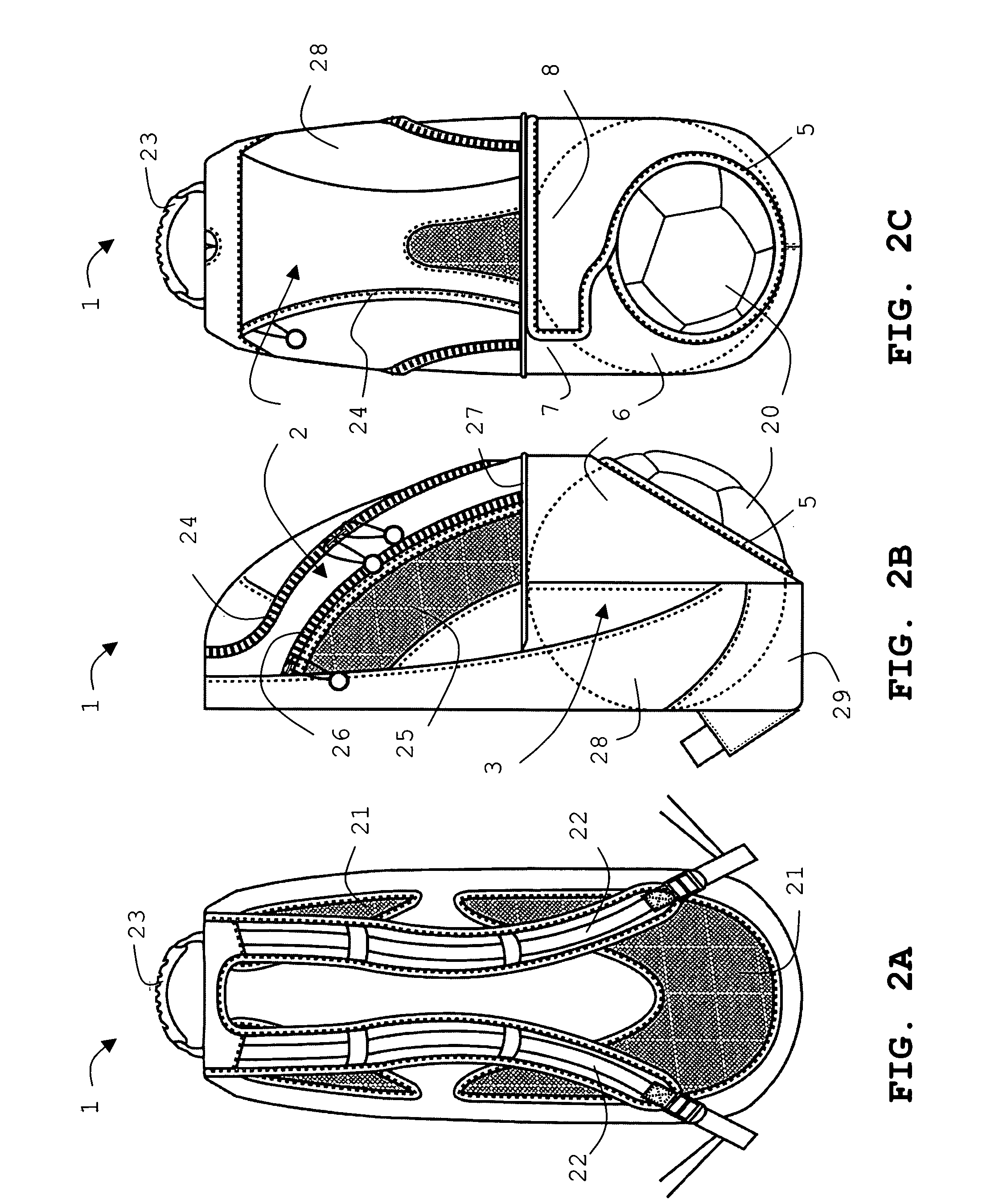 Carrying bag containing a separate compartment configured to carry a sports product