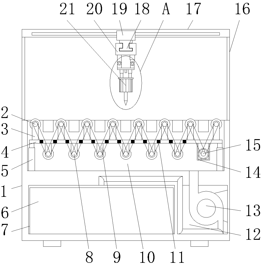 Drilling device for new material