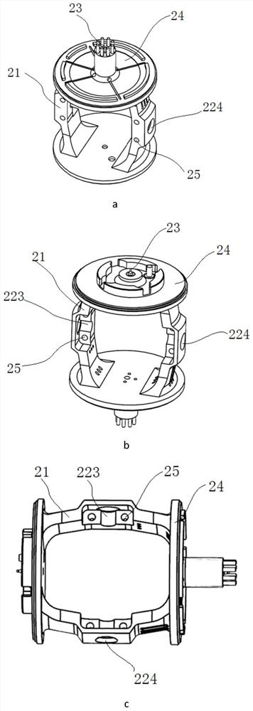 Static balance method of H-type double-stator dynamic pressure motor on frame assembly