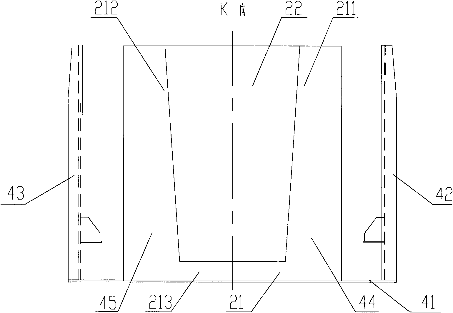 Annular air duct end sealing transition region liquid prevention and wave suppression device