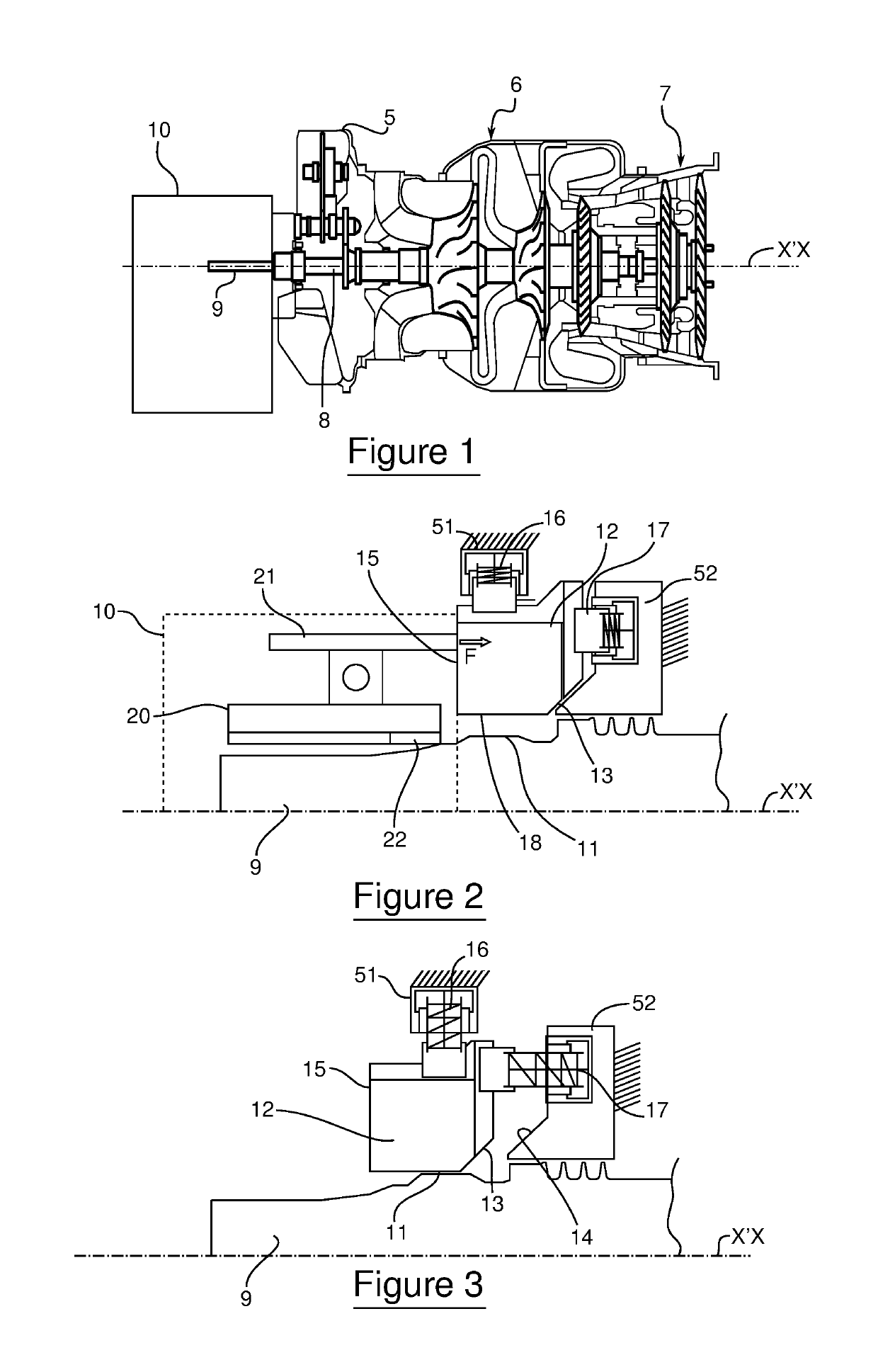 Turboshaft engine for an aircraft equipped with an automatically-activated centraliser