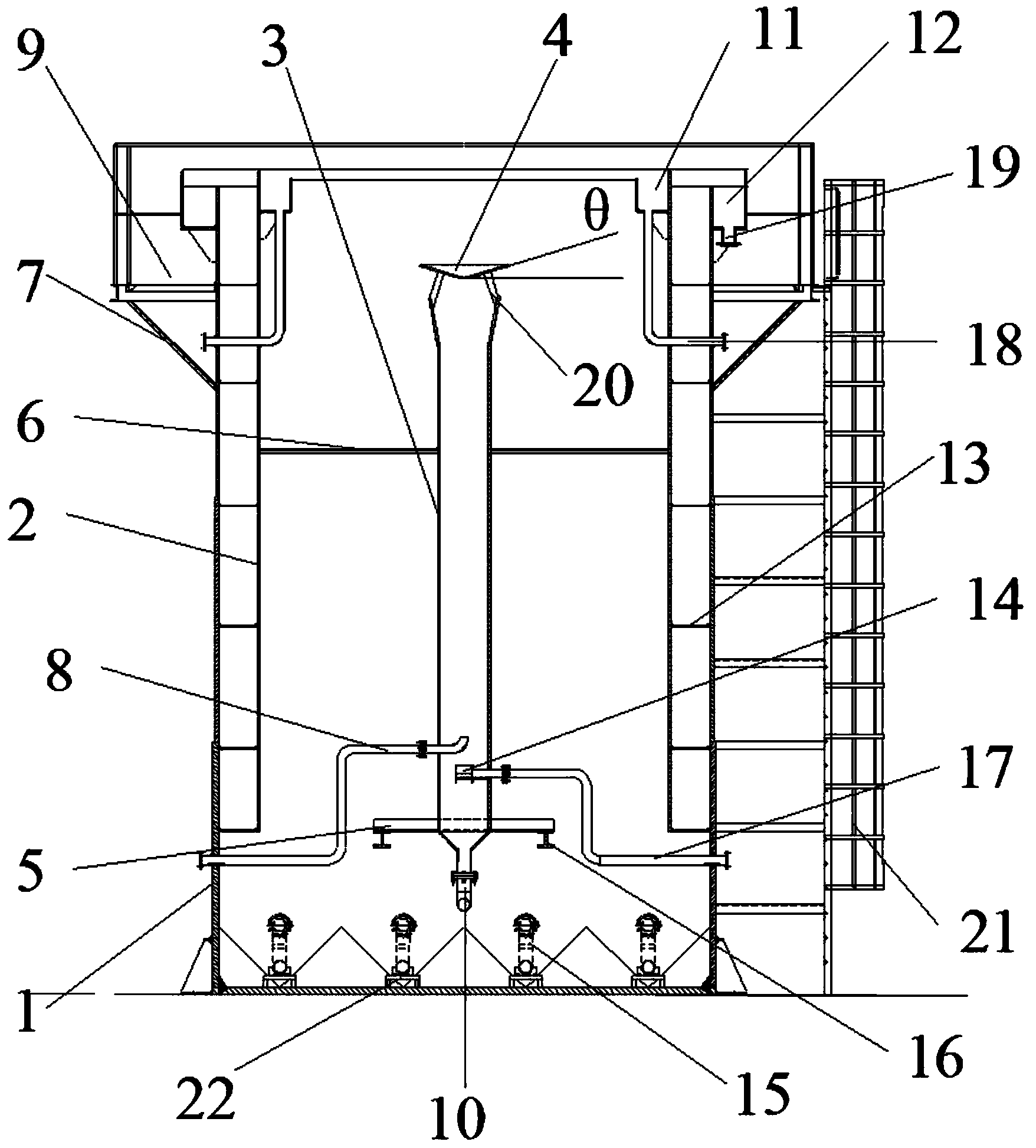 Vertical rotary type gravity-separation oil-separating tank