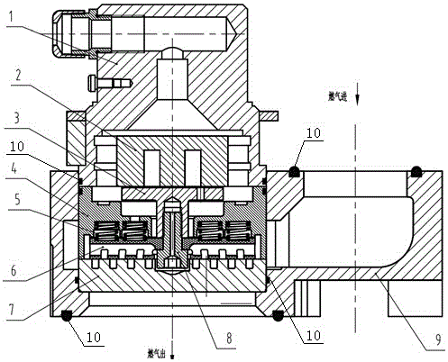 Fuel gas electronic injection valve used for gas fuel engine