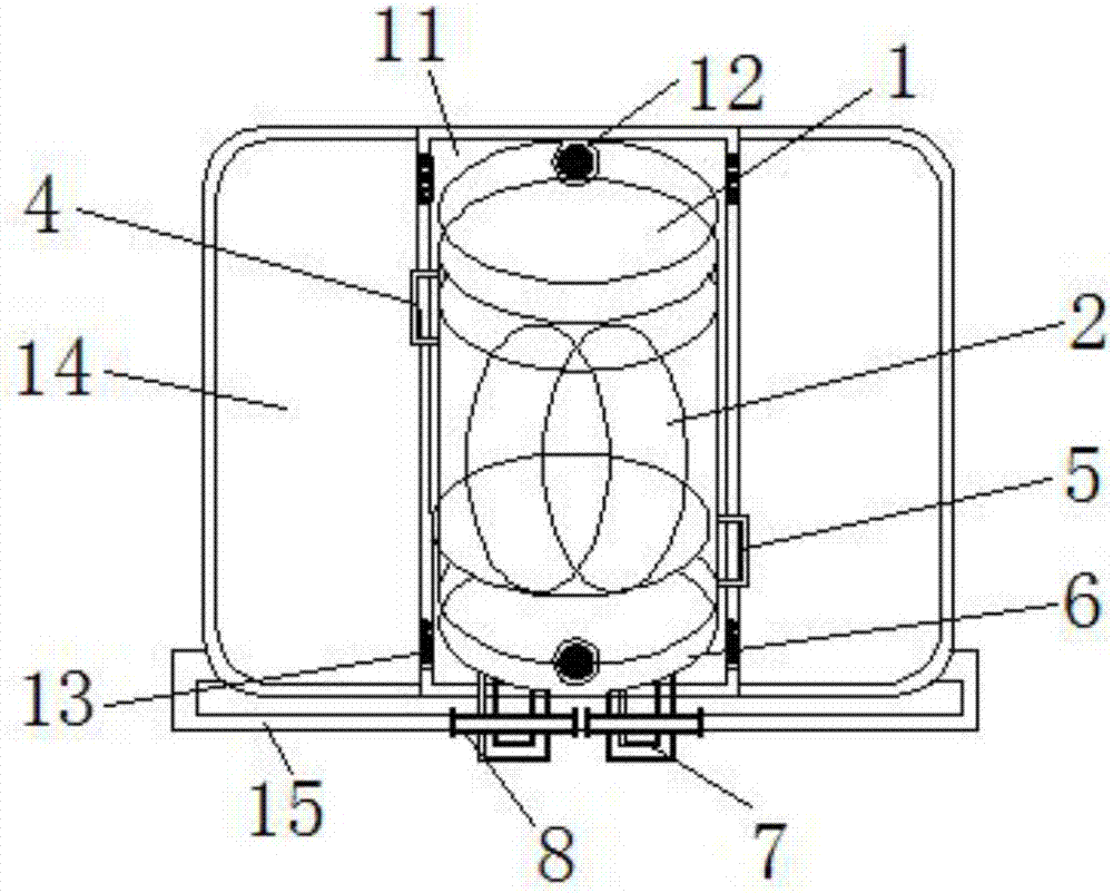 Inflatable anti-collision barrel air bag used for road maintenance