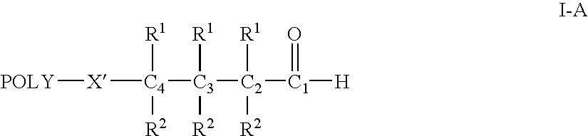Water-soluble polymer alkanals