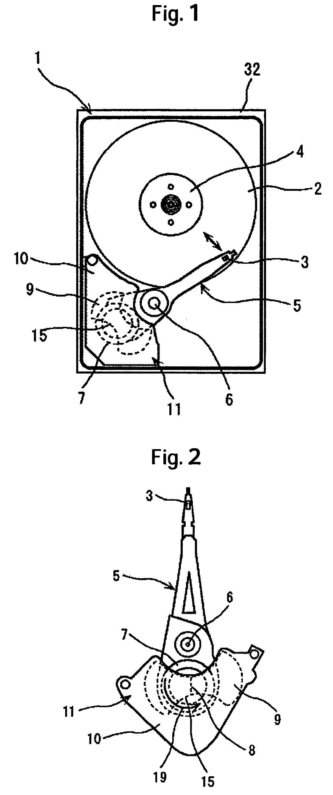 Rotating disk type storage unit with reduced vibration
