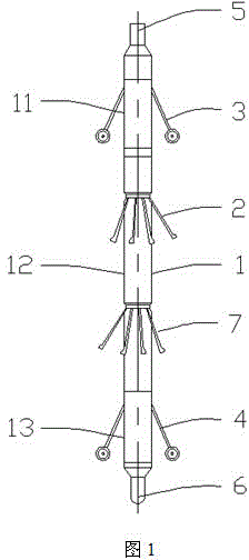 Hole diameter logging device