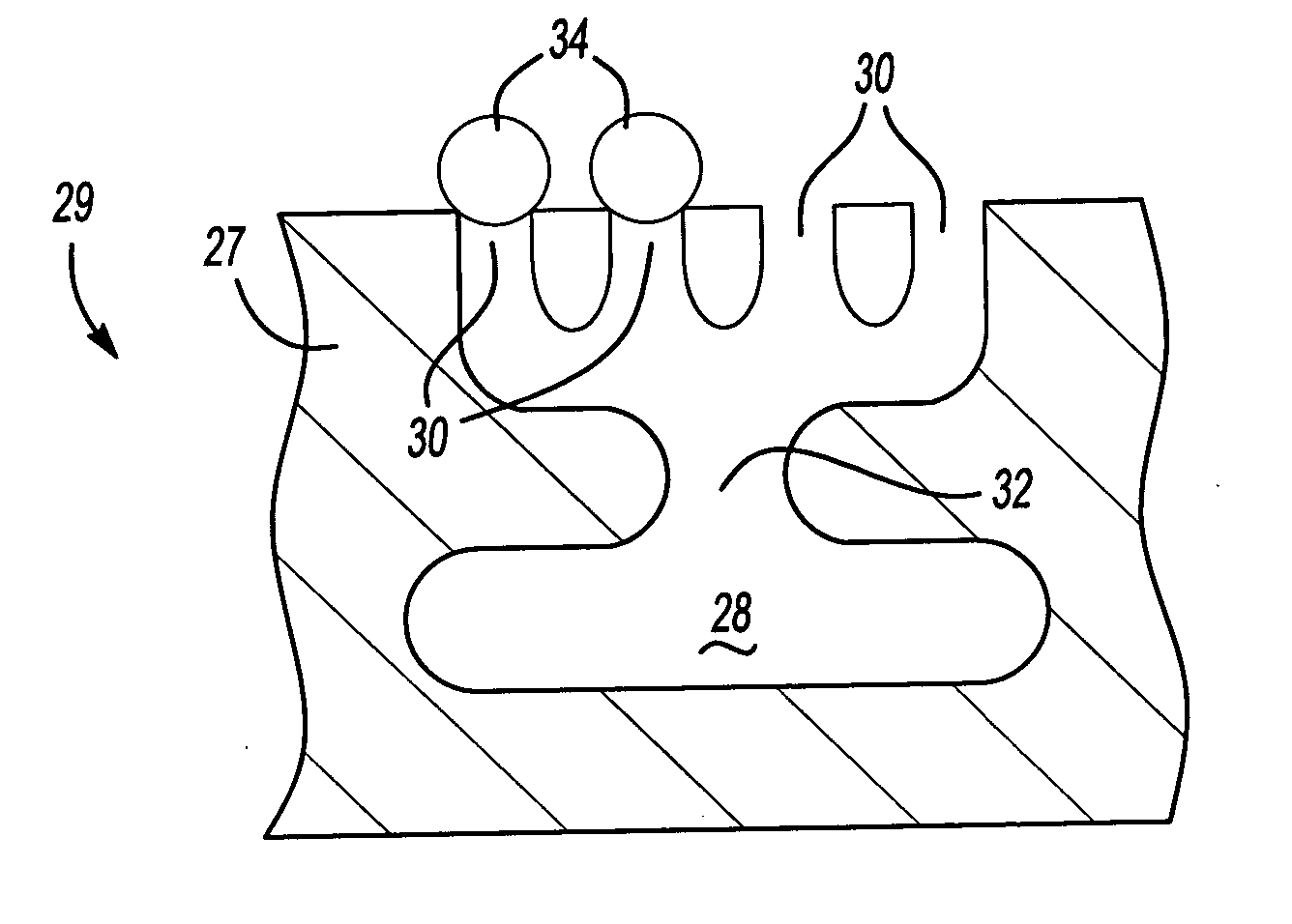 Debris-filtering technique for gas turbine engine component air cooling system