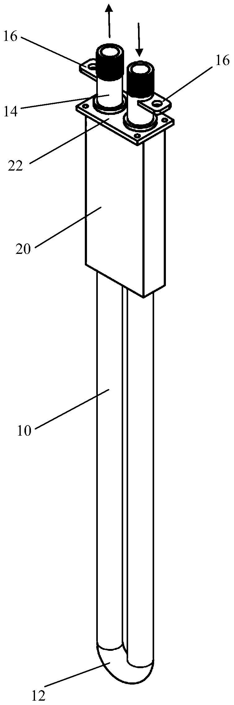 U-shaped hollow electric heating radiant tube