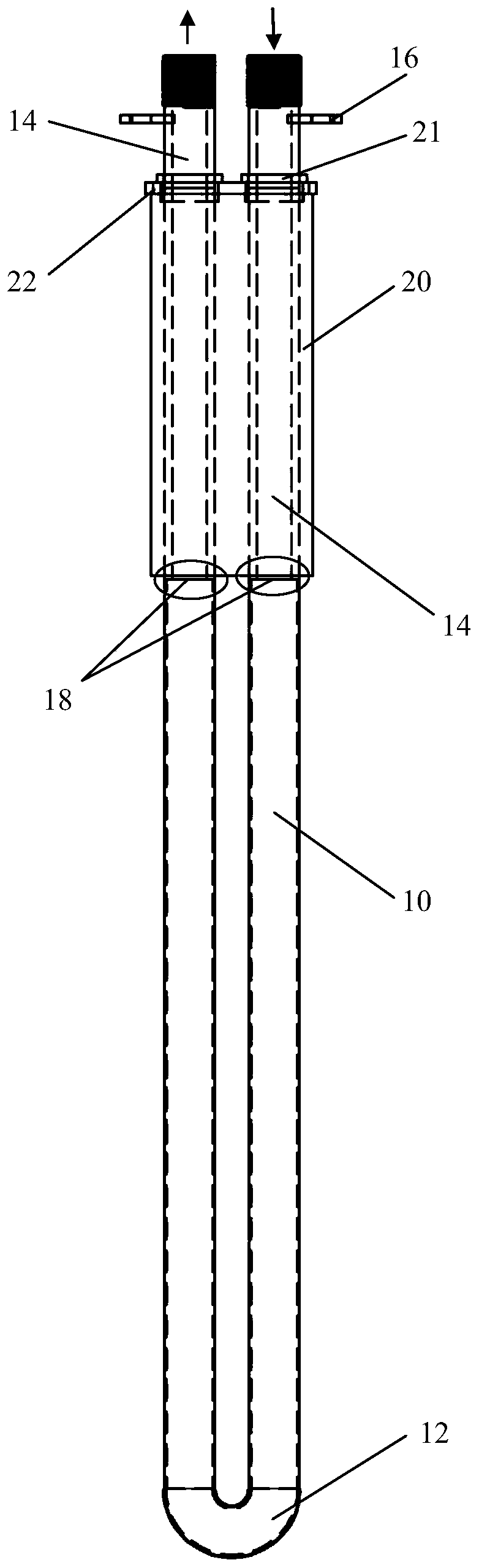 U-shaped hollow electric heating radiant tube