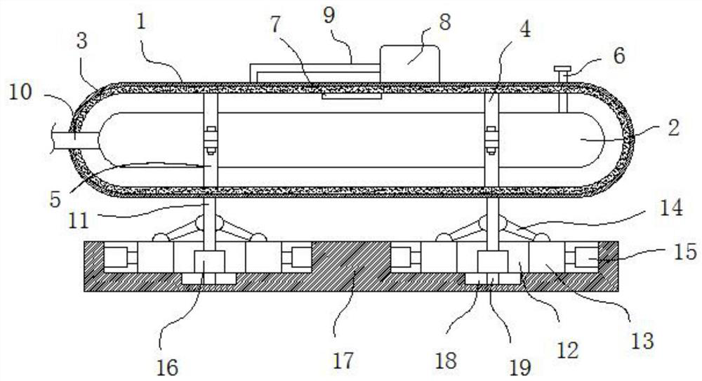 Vehicle-mounted liquid hydrogen cylinder supporting structure