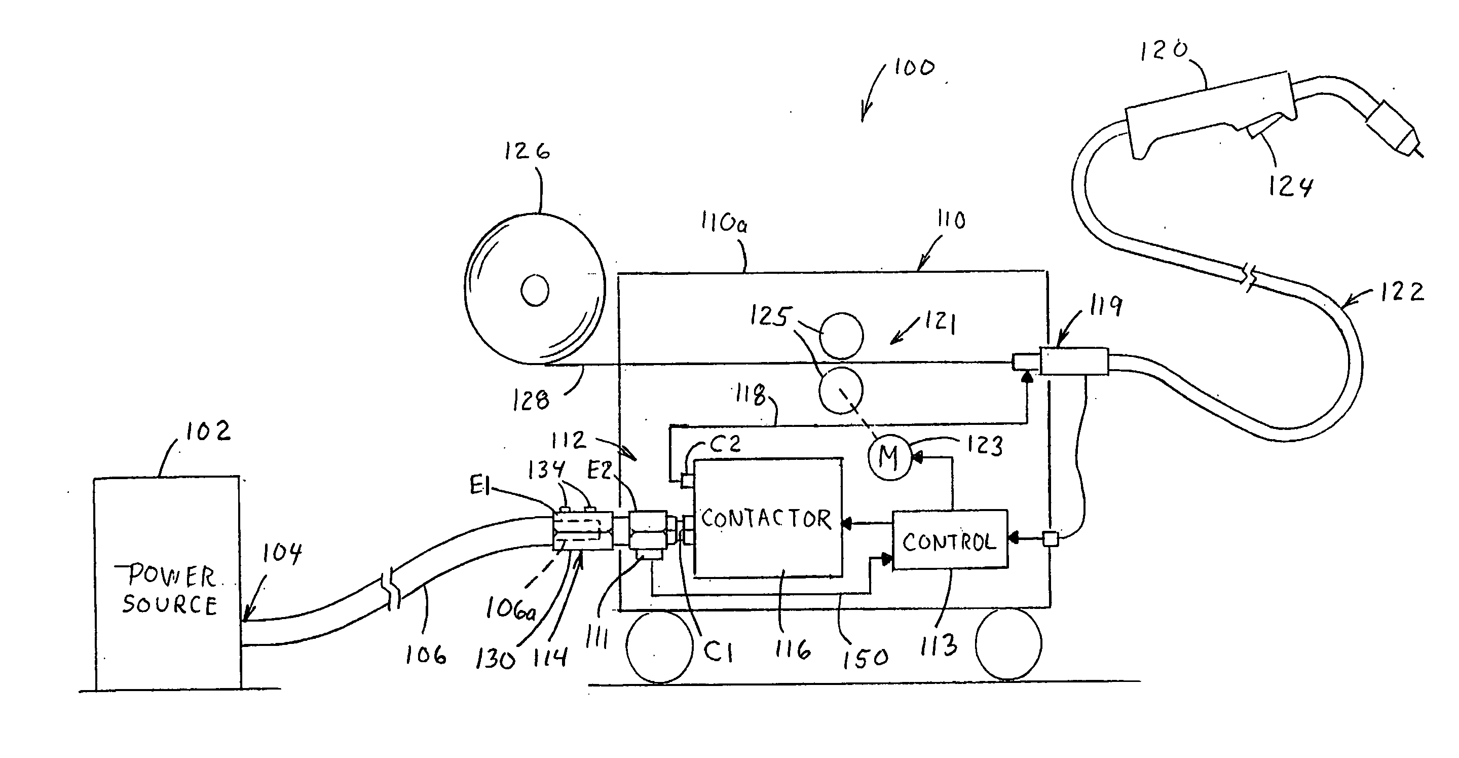 Welding wire feeder and connection apparatus