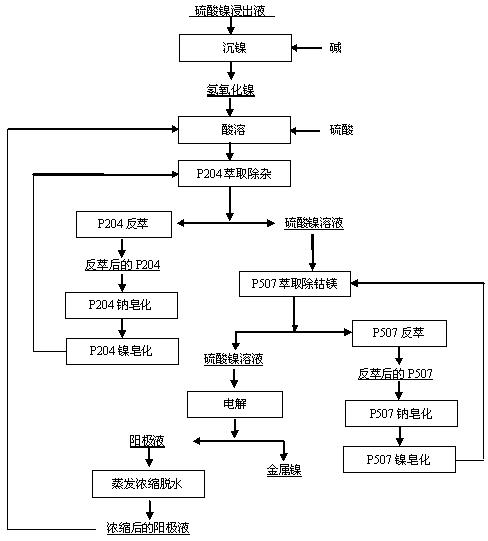Method for keeping balance of sodium-magnesium-water system in technique for extracting nickel from lateritic nickel ore by wet process