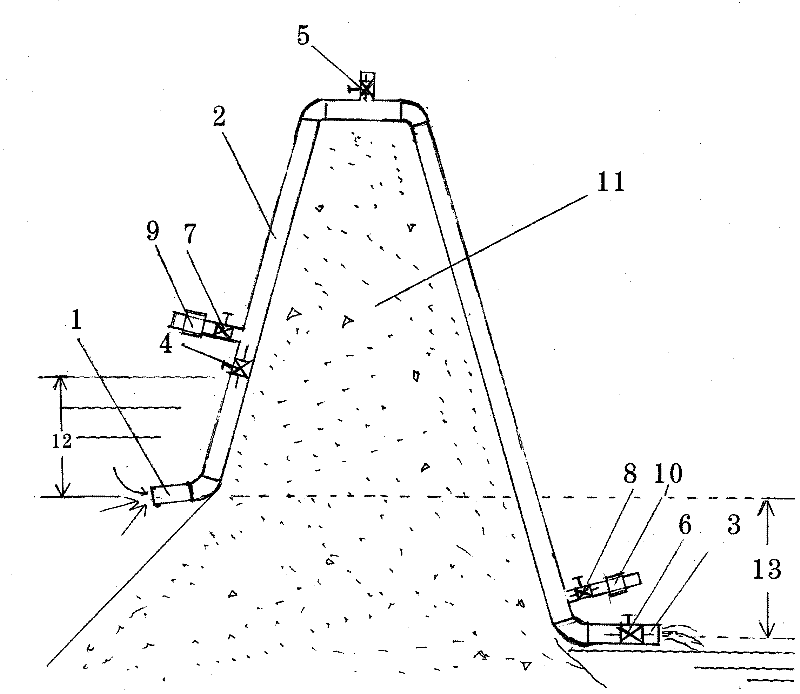 Automatically-flowing water conveyer capable of spanning mountains