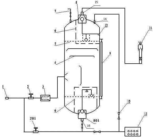 Gas well fracturing flow-back fluid separation device