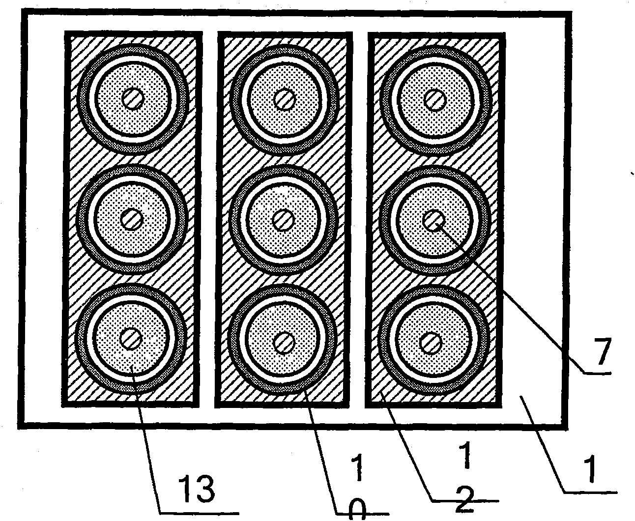 Flat-panel display device with oblique flat-gate structure and its preparing process