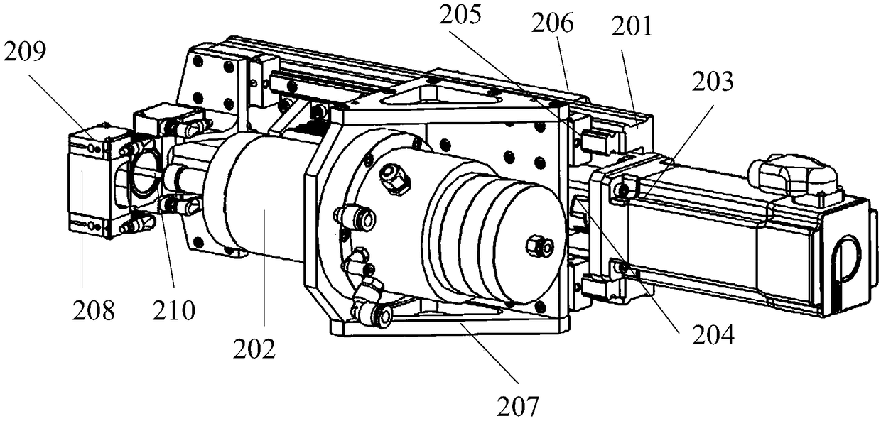 Mechanical arm drilling device and drilling method adapting to automatic logistics