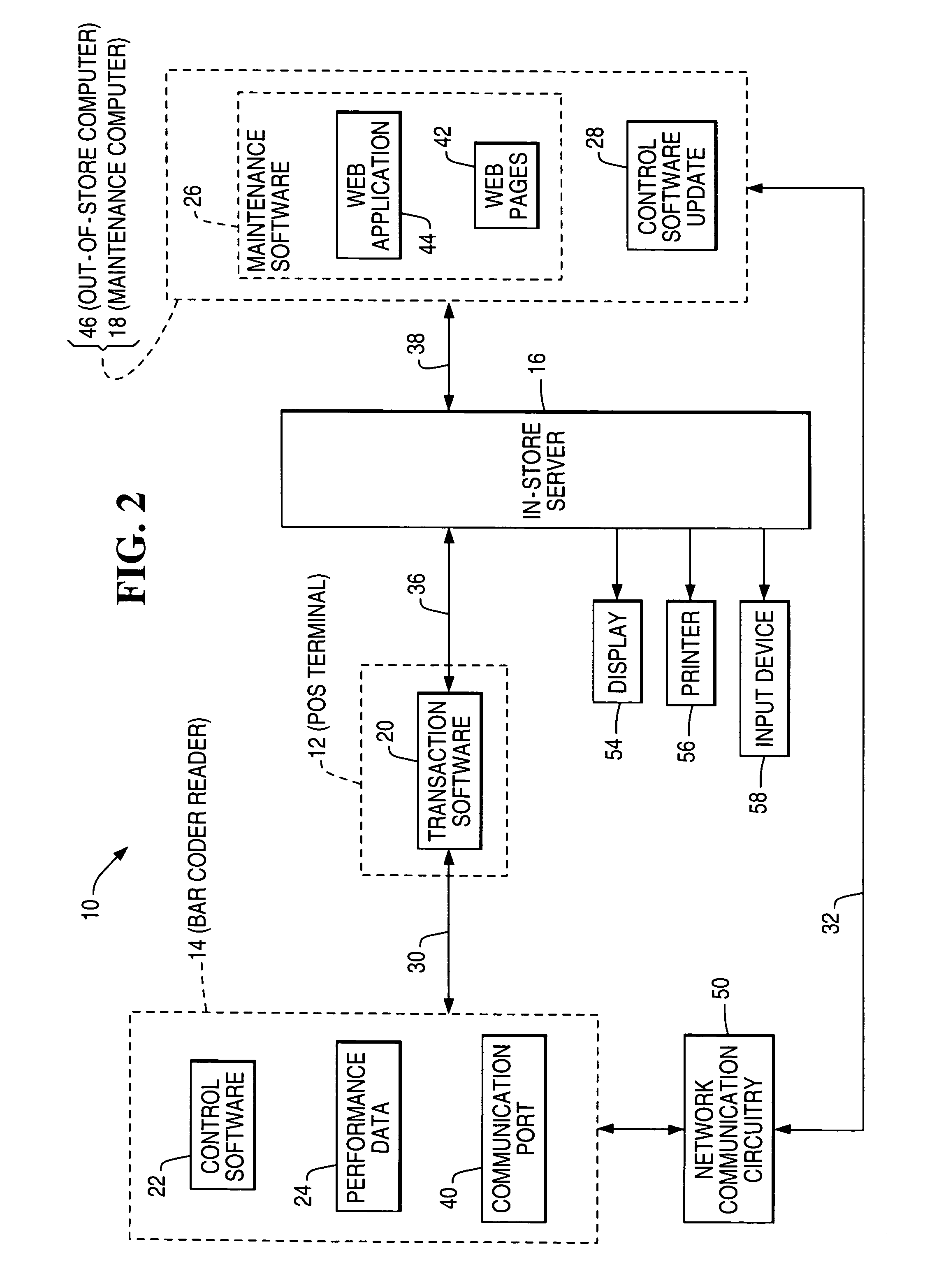 System and method of maintaining a bar code reader