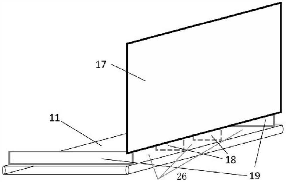 Fiber-reinforced light thermoplastic interface-free layered felt material for passenger car interior and exterior decoration, device and preparation method