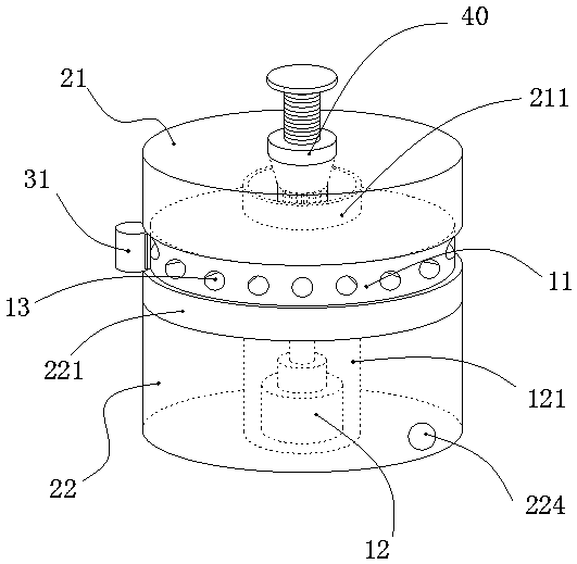 Thermometer shaking and sterilizing device