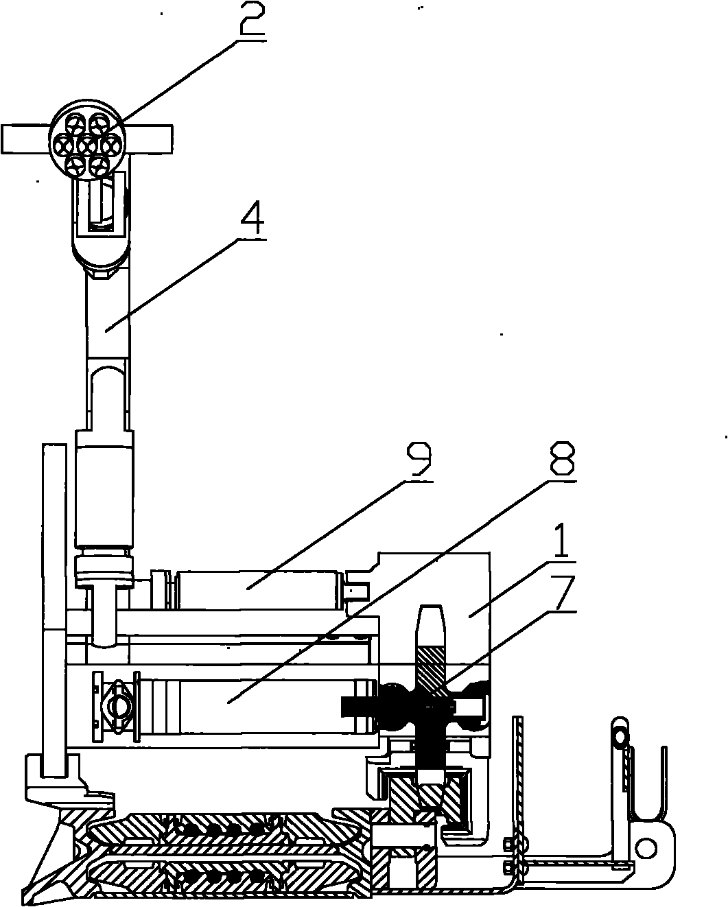 Coal mining device and crushing mechanism thereof