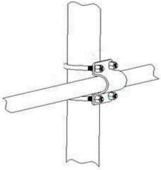 Connecting piece special for milking parlour fence