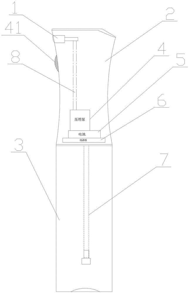 Liquid atomizing spraying device and hairdressing electric sprinkling can with same